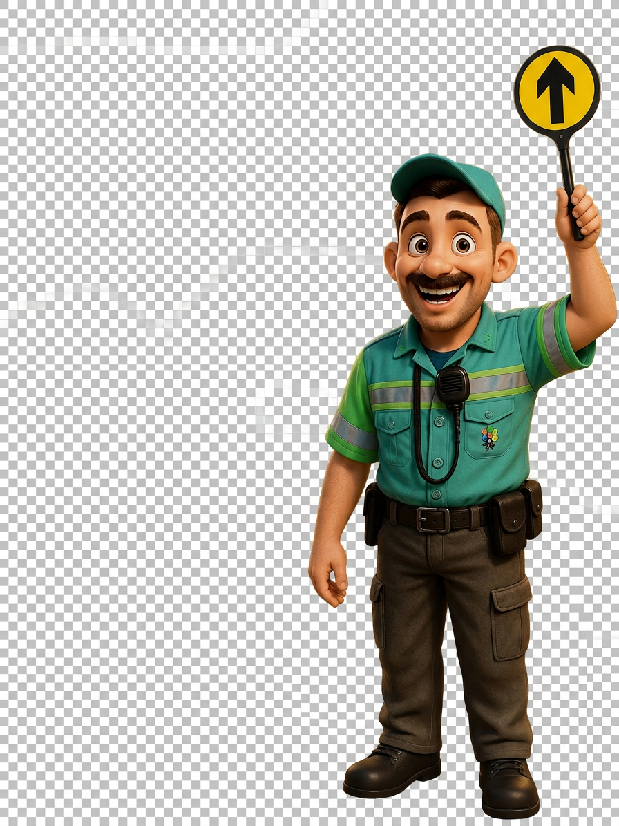 Mascote VIA TRÂNSITO MÁRCIO ABS